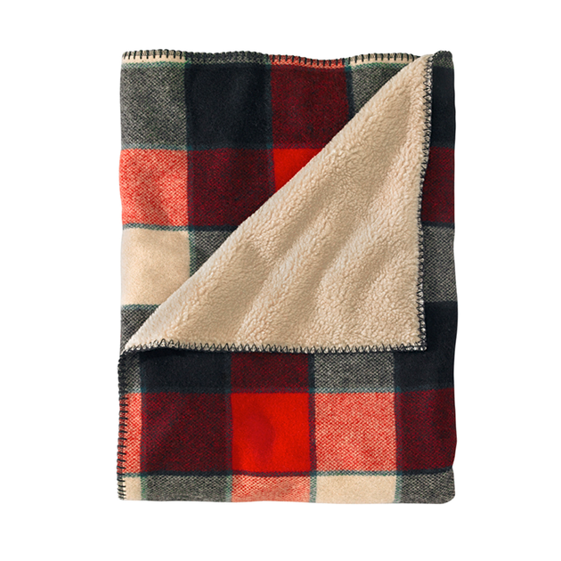 Red Plaid Hickory Throw